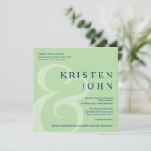 Trendy Typography Modern Wedding Invitations Kaart (Staand voorkant)