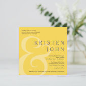 Trendy Typography Modern Wedding Invitations Kaart (Staand voorkant)