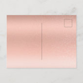 Trendy Typography Roos Gold Wedding Save the Date Aankondigingskaart (Achterkant)