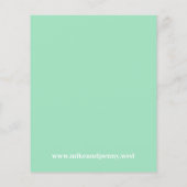 Trendy Typography Seafoam Green Budget Wedding Flyer (Achterkant)