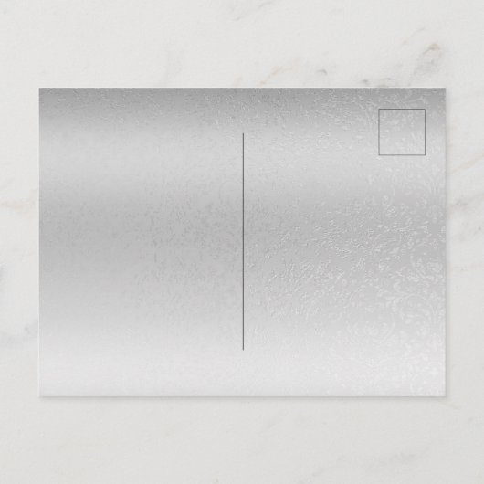 Trendy Typography Silver Wedding Save the Date Aankondigingskaart (Achterkant)