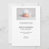 Trendy Typography Simple Modern 2 Baby Photos Than Bedankkaart (Achterkant)