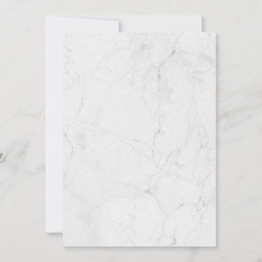 Trendy Typography | Uitnodiging voor chic Marble W (Achterkant)