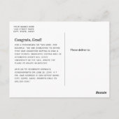 Trendy Typography White Overlay Foto Afstuderen Briefkaart (Achterkant)