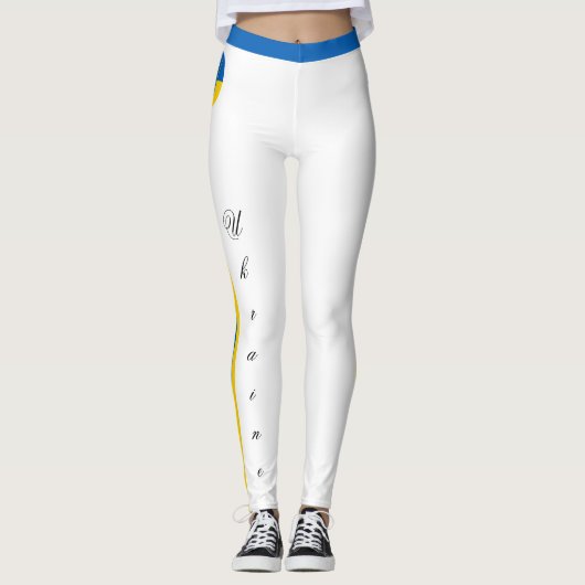 Trendy Ukraine en mode van de Oekraïense vlag/spor Leggings (Voorkant)