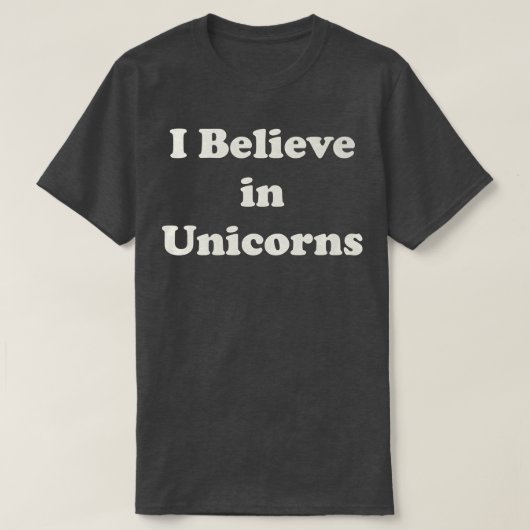 Trendy Unicorn Believer Simple Tet T-shirt (Design voorkant)