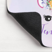 Trendy Unicorn met Flowers Butterflies en Confetti Muismat (Hoek)