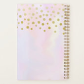 Trendy Unicorn met Flowers Butterflies en Confetti Planner (Achterkant)