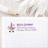 Trendy Unicorn met Flowers & Butterflies Etiket (Insitu)