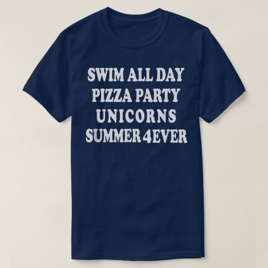 Trendy Unicorn Pizza Party List1811 T-shirt (Design voorkant)