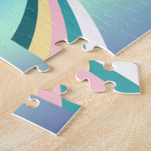 Trendy Unicorns Rainbow Legpuzzel (Zijkant)