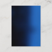 Trendy uniek blauw verticaal handschrift monogram visitekaartje (Achterkant)