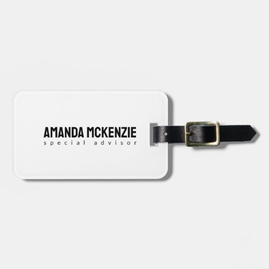 Trendy uniek creatief minimalistisch ontwerp bagagelabel (Voorkant horizontaal)