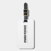 Trendy uniek creatief minimalistisch ontwerp bagagelabel (Voorkant verticaal)