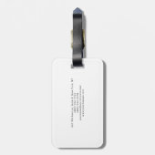 Trendy uniek creatief minimalistisch ontwerp bagagelabel (Achterkant verticaal)