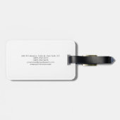 Trendy uniek creatief minimalistisch ontwerp bagagelabel (Achterkant horizontaal)