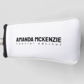 Trendy uniek creatief minimalistisch ontwerp golfheadcover (Voorkant)