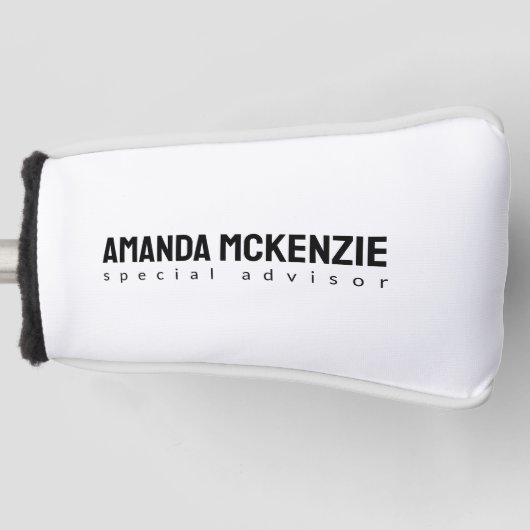 Trendy uniek creatief minimalistisch ontwerp golfheadcover (Voorkant)