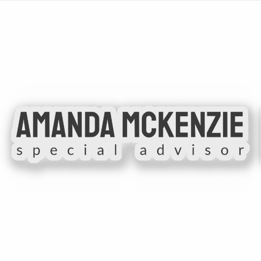 Trendy uniek creatief minimalistisch ontwerp sticker (Voorkant)