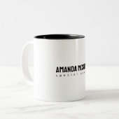 Trendy uniek creatief minimalistisch ontwerp tweekleurige koffiemok (Voorkant links)