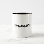 Trendy uniek creatief minimalistisch ontwerp tweekleurige koffiemok (Center)