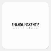 Trendy uniek creatief minimalistisch ontwerp vierkante sticker (Voorkant)