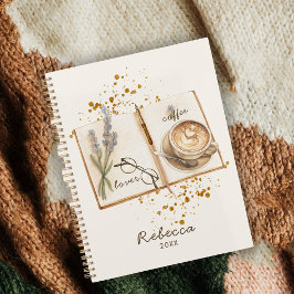 Trendy Unieke Aquarel Koffieliefhebber 2026 Planner