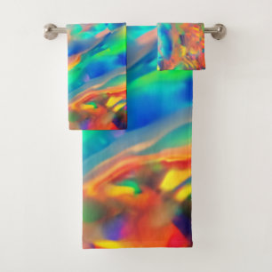 Trendy Unieke faux holografische opaal Bad Handdoek