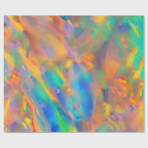 Trendy Unieke faux holografische opaal Cadeaupapier