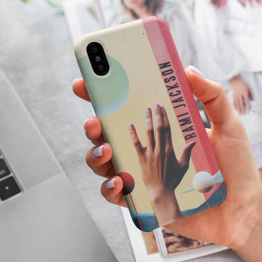 Trendy Unieke Kleurrijke Abstracte Monogram Naam Case-Mate iPhone Case