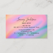 Trendy Unieke levendige Roze Blauw abstracte golve Visitekaartje (Achterkant)