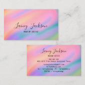 Trendy Unieke levendige Roze Blauw abstracte golve Visitekaartje (Voorkant / Achterkant)