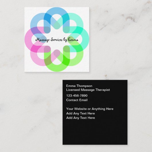 Trendy Unieke Massage Therapeut Visitekaartjes (Voorkant / Achterkant)