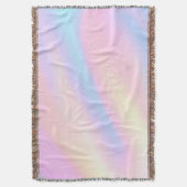 Trendy Unieke pastel Roze Blauw abstracte golven Deken (Voorkant Verticaal)
