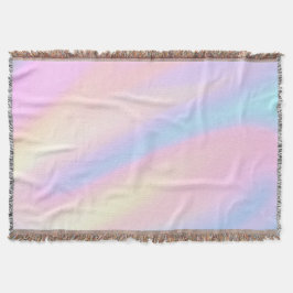 Trendy Unieke pastel Roze Blauw abstracte golven Deken