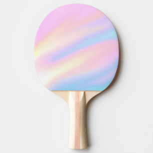 Trendy Unieke pastel Roze Blauw abstracte golven Tafeltennisbatje