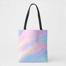 Trendy Unieke pastel Roze Blauw abstracte golven Tote Bag