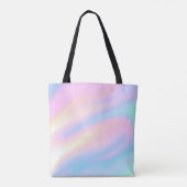 Trendy Unieke pastel Roze Blauw abstracte golven Tote Bag (Achterkant)