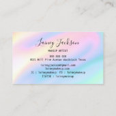 Trendy Unieke pastel Roze Blauw abstracte golven Visitekaartje (Achterkant)