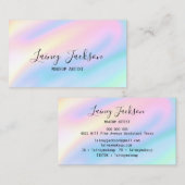 Trendy Unieke pastel Roze Blauw abstracte golven Visitekaartje (Voorkant / Achterkant)