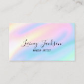 Trendy Unieke pastel Roze Blauw abstracte golven Visitekaartje (Voorkant)