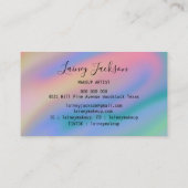 Trendy Unieke Roze Blauw abstracte golven Visitekaartje (Achterkant)