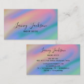 Trendy Unieke Roze Blauw abstracte golven Visitekaartje (Voorkant / Achterkant)