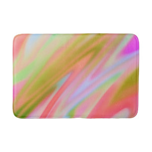Trendy Unieke Roze Blauw groene abstracte golven Badmat