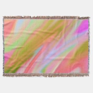 Trendy Unieke Roze Blauw groene abstracte golven Deken