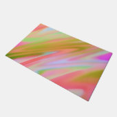 Trendy Unieke Roze Blauw groene abstracte golven Deurmat (Schuin)