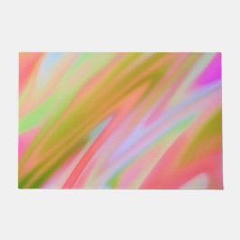 Trendy Unieke Roze Blauw groene abstracte golven Deurmat