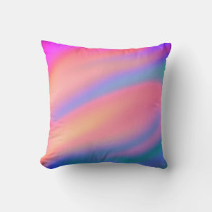 Trendy Unieke Roze Blauw groene abstracte golven Kussen