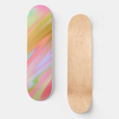 Trendy Unieke Roze Blauw groene abstracte golven Persoonlijk Skateboard (Voorkant)