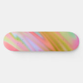 Trendy Unieke Roze Blauw groene abstracte golven Persoonlijk Skateboard (Horizontaal)